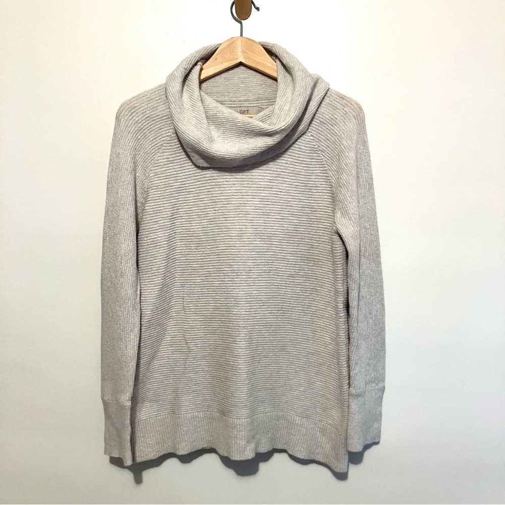 Cozy  Cream LOFT Sweater with Cowl Neck